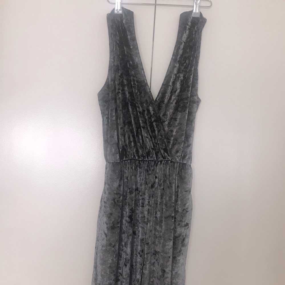 Velvet-y V-neck Bellbottom Bodysuit